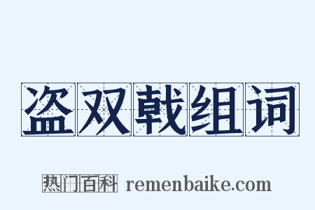 盗双戟组词是什么意思的图片